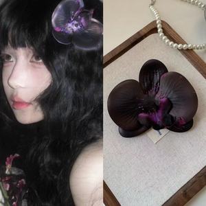 Atmosphère 3D Phalaenopsis Fleur <span class=keywords><strong>Barrettes</strong></span> Clip Latéral Fleur Artificielle Modélisation Coiffe Pince À Cheveux <span class=keywords><strong>Barrettes</strong></span> - Product Image 3