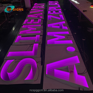Shengpeng กระจกนีออนหลายชั้นกลางแจ้งติดสัญลักษณ์, กระจกอินฟินิตี้ไฟ LED สัญลักษณ์ตัวอักษรสัญลักษณ์ธุรกิจสำหรับศิลปะผนังในร่ม - Product Image 3