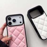 Étui de protection simple pour iPhone 17 Pro Max, motif doudoune à carreaux, collection Hiver et Automne