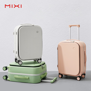 Mixi Front Open Luggage 20 Inch Boarding Suitcase Aluminum Frame Travel Carry On Luggage Set For Male Female