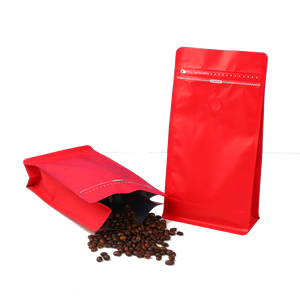 Vente chaude avec valve, sacs à café rouges personnalisés de qualité alimentaire pour le stockage des aliments, anti-odeurs, sac d'emballage pour café à fermeture éclair debout - Product Image 2