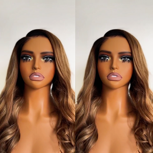 XBL US Warehouse Ready Human Highlight Pelucas de cabello crudo 5X5 13X4 HD Cierre de encaje Peluca rizada con reflejos húmedos y ondulados - Product Image 1