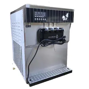 Soft Serve Ice Cram Machine Maker 3 Flavors Commercial Frozen Yogurt Soft Ice Cream Cones Maker Machine 20-28l/h