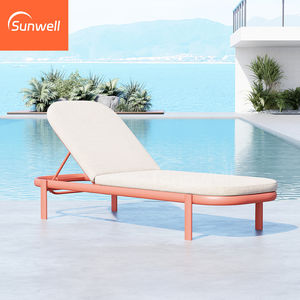 Chaise longue de piscine en aluminium empilable de qualité commerciale légère et antirouille Patio Beach Sun Lounger pour hôtels - Product Image 2
