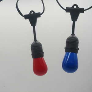 Farbige S14 LED-Glühbirnen E26/<span class=keywords><strong>E27</strong></span> Fassung Glas/Kunststoff Mehrfarbige Ersatzbirnen für Terrassen-Lichterketten Weihnachts- und Feiertagsdekoration - Product Image 4