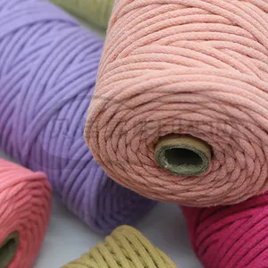 Cuerda tejida a mano decorativa 100% cuerda de algodón puro a la venta