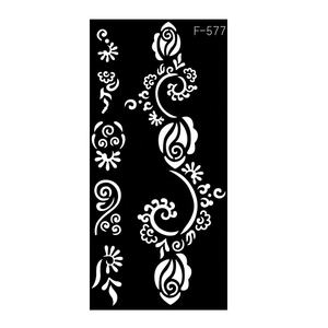 <span class=keywords><strong>Pochoir</strong></span> professionnel de tatouage au henné <span class=keywords><strong>indien</strong></span> de couleur noire naturelle - Product Image 6