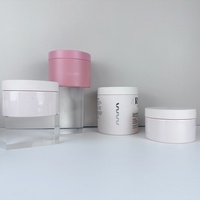 Contenant d'emballage cosmétique en matériaux supérieurs, pot en plastique PET pour crème avec logo personnalisé, bouchon à vis, poudre libre pour soins de la peau 150g-500g
