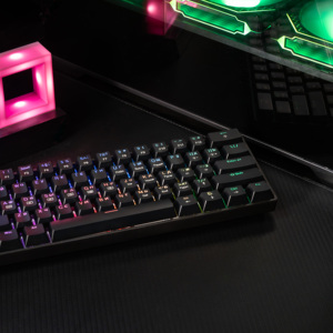 Teclado Mecánico para Juegos con Cable USB, Nuevo Teclado Mecánico para Juegos RGB LED Ultrafino de 60 Por Ciento con 61 Teclas Intercambiables en Caliente - Product Image 6