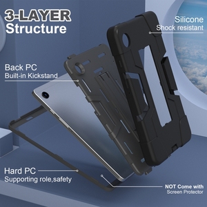 Housse de <span class=keywords><strong>protection</strong></span> complète en silicone pour tablette Samsung Galaxy Tab A9 / A9 <span class=keywords><strong>plus</strong></span> / <span class=keywords><strong>S9</strong></span> <span class=keywords><strong>Plus</strong></span>, couleur contrastée, <span class=keywords><strong>protection</strong></span> complète, avec support - Product Image 3
