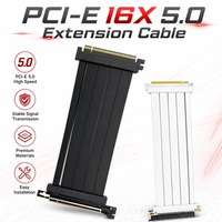 Câble d'extension pour carte graphique PCIe 5.0 X16, câble Riser Gen5, 12V 36W, noyau en cuivre TPE, blindage EMI, PCB 6 couches, montage vertical de GPU