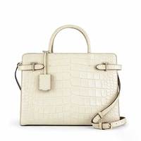 Sac fourre-tout personnalisé, nouveau, élégant, de luxe, à la mode, portable, à poignée unique, motif alligator, fermeture ouverte, pour femmes, en cuir PU