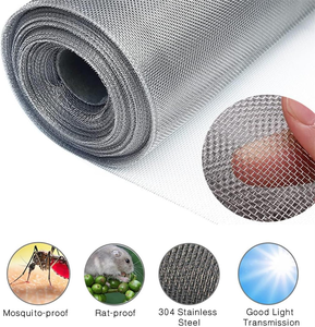 Corrosion Resistant Stainless Steel Wire <b>Mesh</b> Plain Weave Long Lasting Modern Fire-Proof Insect <b>Screens</b> Window Guards Easy - Product Image 1