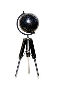 Globo terráqueo moderno negro con trípode |   Base Decorativa para Esfera Geográfica, para Oficina, Hogar, Biblioteca, Estudio y Decoración de Interiores - Product Image 2