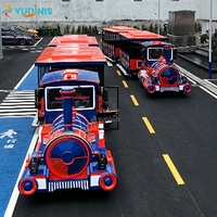 Train touristique sans rails pour 40 passagers, disponible en version diesel ou électrique, idéal pour les stations balnéaires, les zoos et les parcs commerciaux.