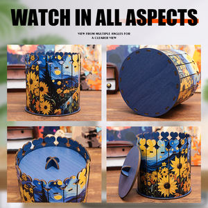 Juego <span class=keywords><strong>de</strong></span> Barriles y Contenedores <span class=keywords><strong>de</strong></span> Almacenamiento <span class=keywords><strong>de</strong></span> <span class=keywords><strong>Madera</strong></span> - Adornos Artísticos para Decoración del Hogar y Soluciones <span class=keywords><strong>de</strong></span> Almacenamiento Rústicas para Hogares Modernos - Product Image 3