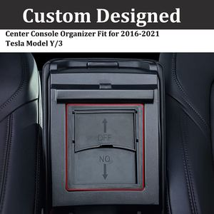 Caja de almacenamiento oculta adecuada para Tesla Modelo 3 modelo <span class=keywords><strong>Y</strong></span> accesorios de coche consola central del maletero delantero reposabrazos cajas organizadoras de almacenamiento - Product Image 3