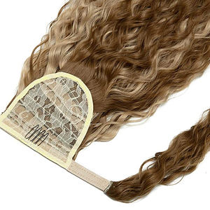 Cola de Caballo Sintética Larga y Rizada Afro, Extensión de Cabello con Clip para Mujer, Resistente al Calor, con Cordón Ajustable - Product Image 2