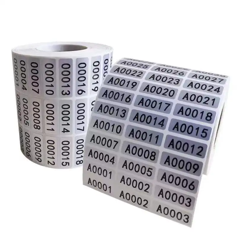 Papel de etiqueta autoadhesivo adhesivo PVC adhesivo hecho plata asiática autoadhesivo transparente papel de código de barras de oro impermeable y aceite