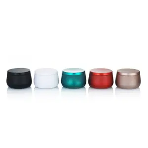 Wholesale Candle Making Cheap Tinplate Round Shape Storage Jar White Black Gold Red Green 4oz 8oz Metal Candle Container Tin