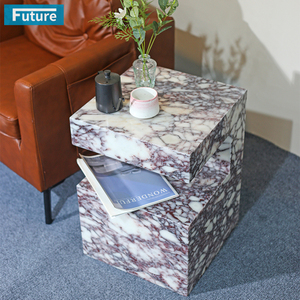 Elegante Mesa de Centro de Mármol Negro, <span class=keywords><strong>Mini</strong></span> Mesas Cuadradas de Mármol para Sala de Estar de Lujo, Sala de Estar Moderna, Interior Contemporáneo - Product Image 4