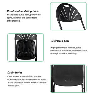 الجملة حديقة فندق المنزل الحدث في الهواء الطلق البلاستيك بولي مروحة عالية الظهر صوفي الزفاف - Product Image 5