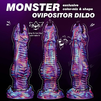 Fantasy Monster Alien Oeuf Couche Silicone Doux Réaliste Sphérique Anal Plug Vibrant Pompe À Air Résistant À L'eau Portable Unisexe