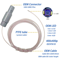 Mirco Cámara más pequeña 0, 65mmX0, 65mm Cámara endoscópica médica OCHTA10 400P Led USB Digital endoscopio OEM ureteroscopio Mini Cámara