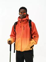 Veste imperméable légère à capuche avec fermeture éclair, effet dégradé, 20000 mm, idéale pour la pluie