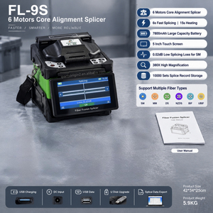 Machine de fusion rapide 6s pour alignement de fibres, batterie 7800 mAh, mise à niveau USB pour câble à fibres optiques FTTH - Product Image 1