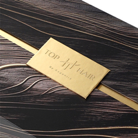 Boîte d'emballage personnalisée pour extensions de cheveux, boîte d'emballage de luxe pour perruques avec insert en satin de soie et logo personnalisé
