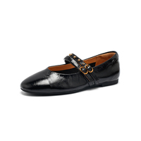 Ballerines Mary Jane vintage pour femmes, à double boucle, effet vieilli, antidérapantes, légères et souples pour le printemps, l'été et l'automne