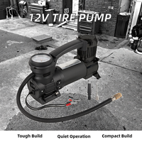 Pompe à air électrique 12V robuste gonfleur de pneu sans fil 4x4 avec 2 buses 120psi pour véhicule ABS 192W puissance