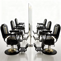 Chaise de coiffure de salon de luxe extra large, moderne, robuste, réglable, pivotante, inclinable, chaise de barbier antique