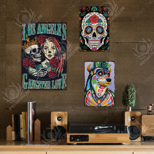 Letrero de Metal Vintage del Día de Muertos en México, Decoración de Pared, Pósteres Metálicos para Regalo, Decoración del Hogar para Festivales - Product Image 6