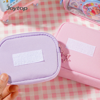 Joytop Vente en gros personnalisée 102204 Série Dessert Trousse à crayons double poche avec autocollant et badge mignons