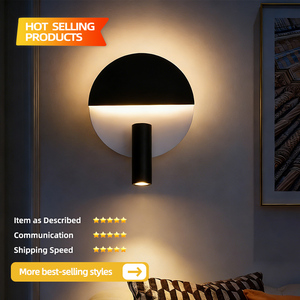 โมเดิร์นมินิมอลลิสต์โคมไฟติดผนังอลูมิเนียมสีดำสีขาว LED 3500K แสงอุ่น E27 AC85-265V สำหรับห้องนอนตกแต่งภายใน - Product Image 3