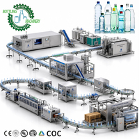 Ligne de production d'eau en bouteille en acier inoxydable 304 clé en main, machine de soufflage, de remplissage, de bouchage, d'étiquetage et de film rétractable pour bouteilles PET