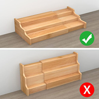 Étagère de présentation extensible à 3 niveaux en bambou pour épices, organisateur de placard de cuisine, vente en gros, du premier fabricant chinois