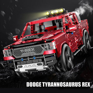 10633 Tyrannosaurus Rex Off-Road Vehicle Pickup Truck SUV High-Difficulty <b>Building</b> <b>Blocks</b> - Product Image 2