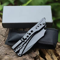HL Multifunktionales Großes Graues Klappmesser mit 3CR13 Stahlklinge und Diamant-gefrästem Griff für Wandern, Outdoor und Camping, OEM Campingwerkzeuge