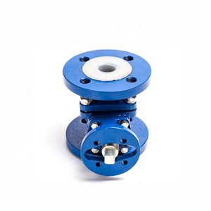 Válvula de bola de flúor DN 100 150 200 Q41F-10C/16C DN25 con extremo de brida PTFE - Product Image 1