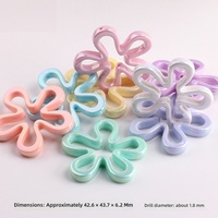 Perles en acrylique ajourées translucides de 44 mm en vrac et en gros pour la fabrication de bijoux DIY et les fournitures d'artisanat