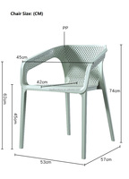 2023 Offres Spéciales extérieur meubles en plastique chaise de loisirs nordique simple creux fauteuil extérieur en plastique chaise de salle à manger
