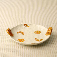 Ensemble de vaisselle haut de gamme en céramique créative : Tasse à café 3D, Assiette, Bol, Contenant alimentaire pour boulangerie, pain, croissant, toast