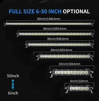 Aurora — barre lumineuse LED simple à rangée unique, 20, 30, 40, 50 pouces, pour ATV, UTV, hors route, accessoire pour voiture