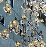Youlaijas — lampe Led suspendue en cristal, design moderne, luminaire décoratif d'intérieur, idéal pour une fête, un ciel étoilé ou une chute d'eau
