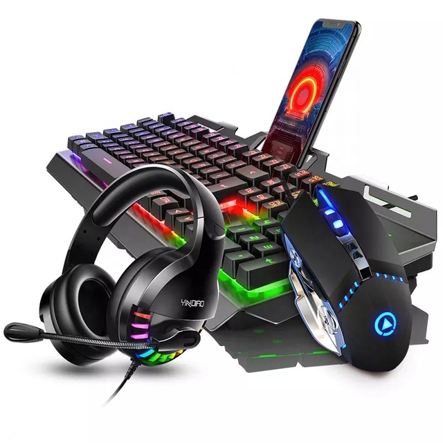 Manipulator Sense Rgb Led Backlit Gaming Keyboard Usb Wired Gaming Mouse Gaming Headset Set Combos for Gamers