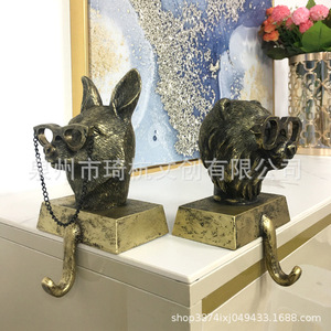 Crochets muraux en forme de tête d'animal (cerf, lapin, ours) – Porte-clés et support de rangement pour chambre, salon, entrée, bureau - Product Image 3