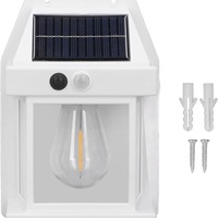 Lampe solaire de nuit intelligente avec capteur de mouvement, 3 modes d'éclairage, lanterne de décoration imperméable pour cour et jardin